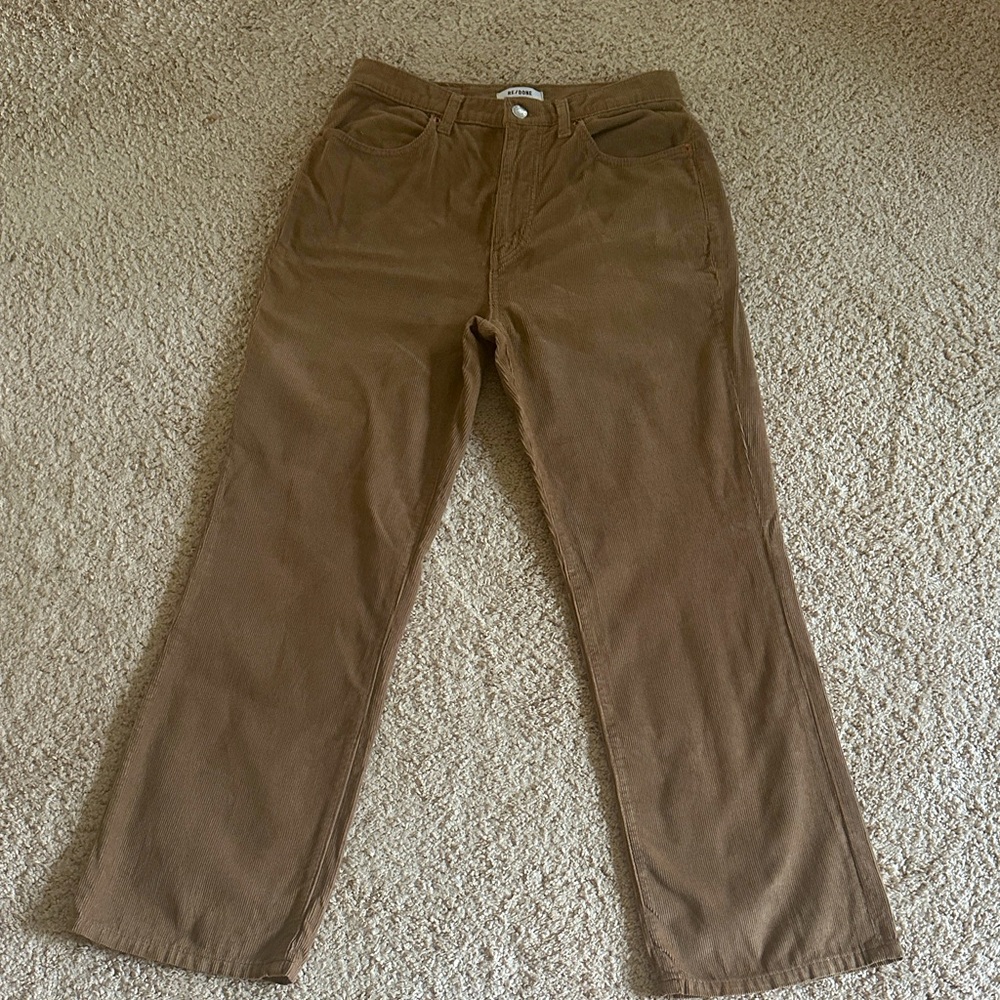 Re/Done Tan Corduroy Trousers